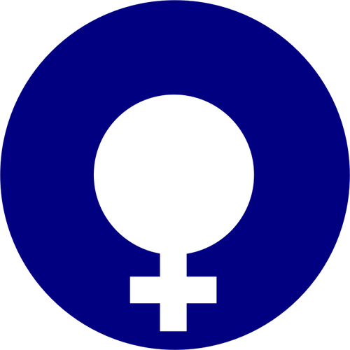 Vektorigrafiikka paksusta sinisestä ympyrästä sukupuolisymboli