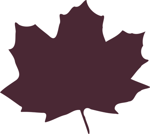 Color maple leaf silueta vector imagen