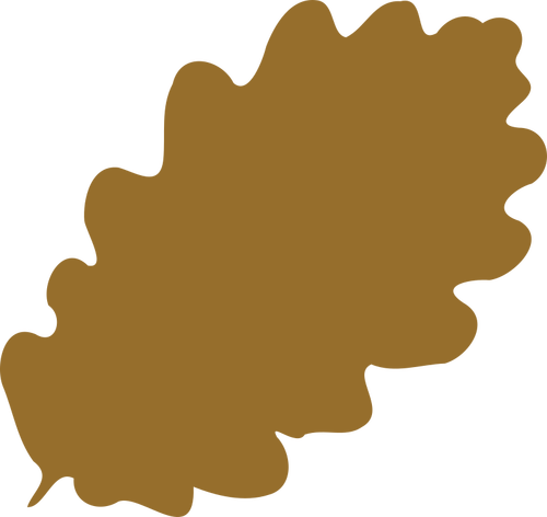 Dessin de silhouette feuille marron