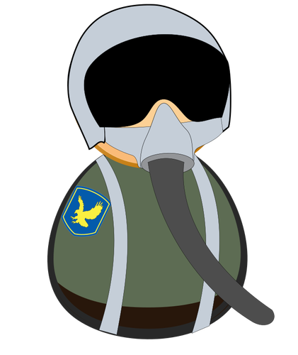 Icona di pilota di caccia