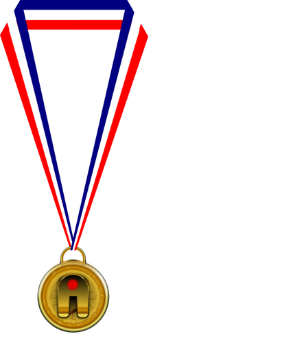 Ilustración de medallón de oro