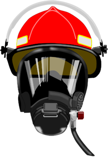 消防头盔矢量绘图