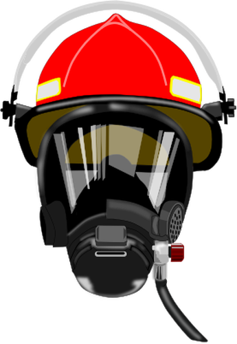 Dessin vectoriel de casque pompiers