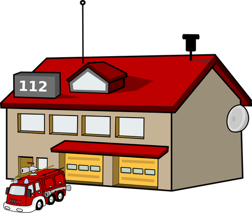 Vector illustraties van brand huis