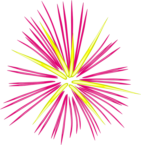 Roze vuurwerk vector illustratie