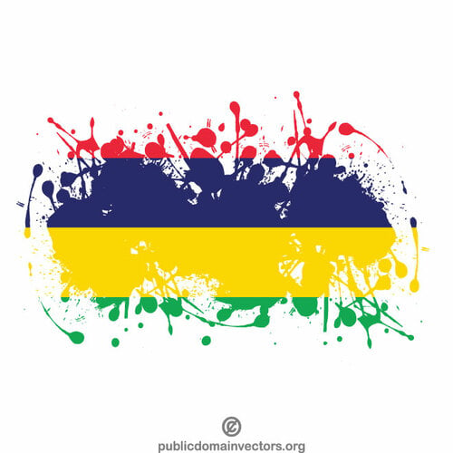 Bandeira de Maurícia pintada