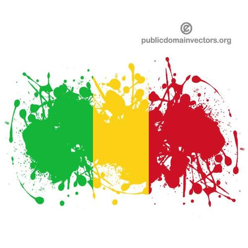 Stropi de cerneală în culorile steagului statului Mali