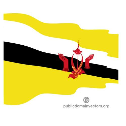 Ondulado bandera de Brunéi