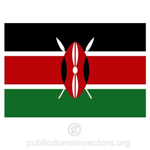 Republiken Kenyas flagga