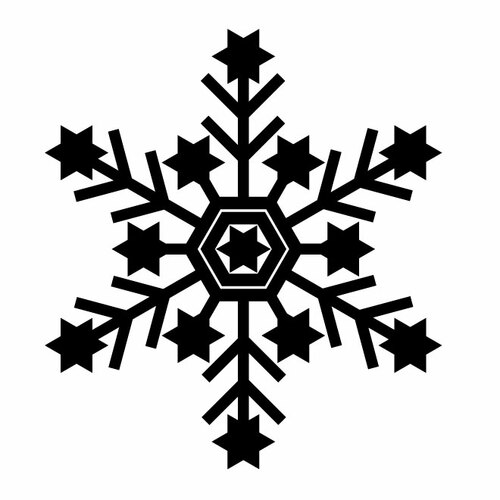 Sneeuwvlok silhouet symbool