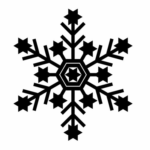 Symbole de silhouette de flocon de neige