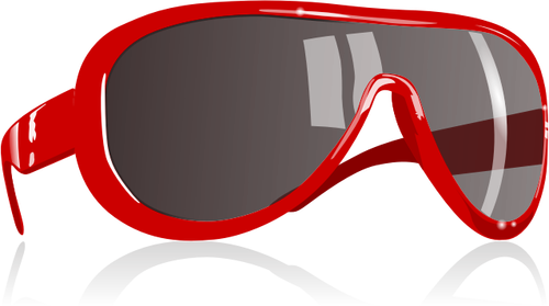 Grafika wektorowa Photorelistic okulary z czerwoną ramkę