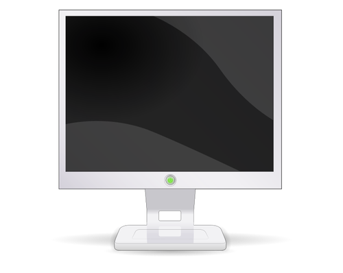Hvit flatskjerm LCD skjermen vektor image