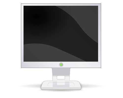 Weißer Flachbildschirm LCD-Monitor-Vektor-Bild