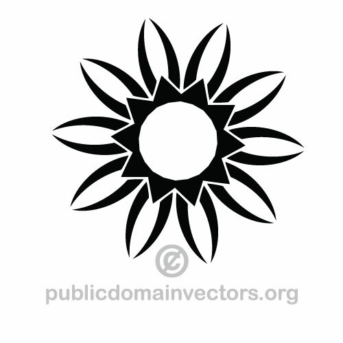 Imagem vetorial de flor preta