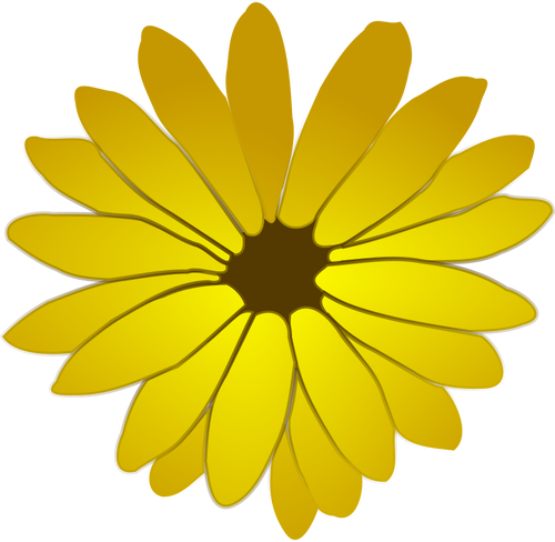 Clip art de la flor de color con un montón de pétalos