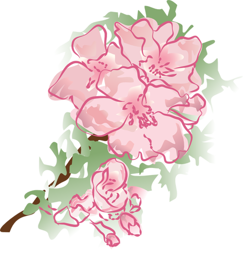Ilustracja wektorowa kwiat ozdoba