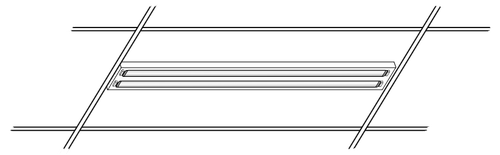 Éclairage fluorescent sur image vectorielle de plafond