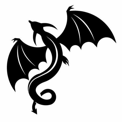 Dragon stensil clip art