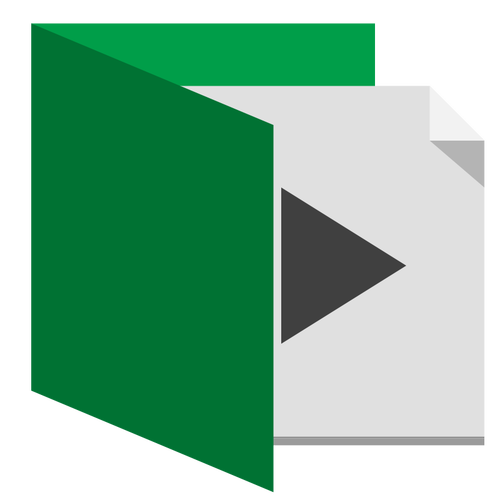 Otevřené zelené složky vektorový obrázek