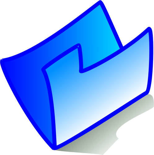 Gambar vektor icon folder biru komputer saya