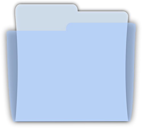 Vector illustration of blue plastic document binder