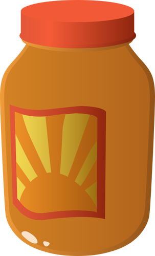 Vector image of sauce in a jar