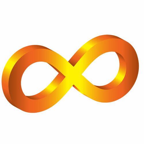 Symbole jaune infini