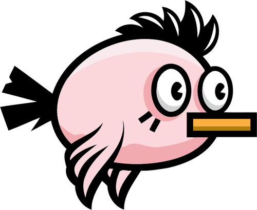 Imagem dos desenhos animados do pássaro-de-rosa