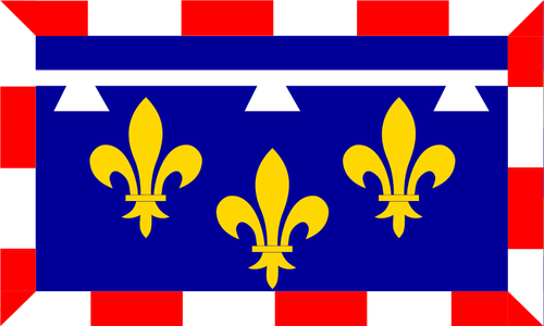 Sentrum-Val-de-Loire regionen flagg vektorgrafikk