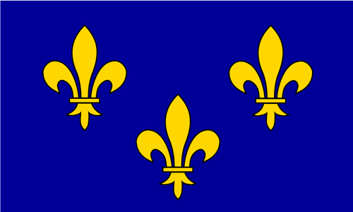 Drapeau de la région Île-de-France de graphiques vectoriels