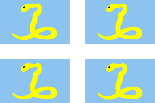 马提尼克岛地区国旗矢量剪贴画