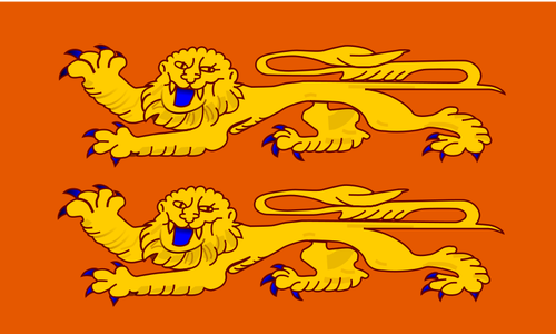 דגל אזור נורמנדי וקטור איור