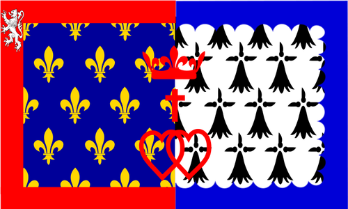 Pays de la Loire regio vlag vector afbeelding