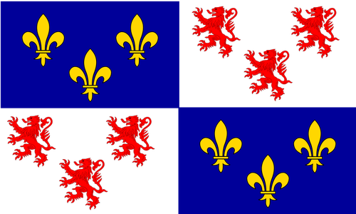 Drapeau région Picardie vector illustration