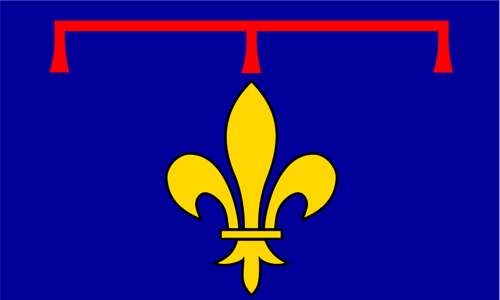 वैकल्पिक Provence क्षेत्र ध्वज वेक्टर क्लिप आर्ट