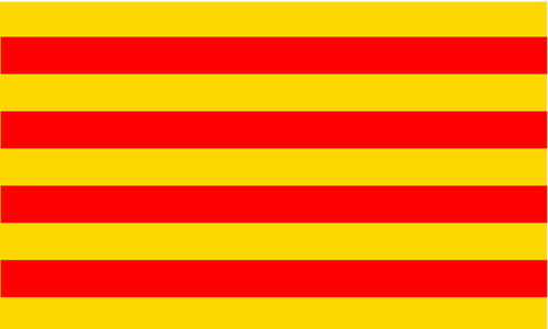 Drapeau de région Roussillon vector dessin