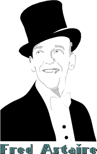 Vektorgrafik Porträt von Fred Astaire