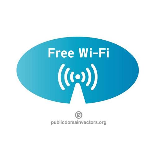 Gratis Wi-Fi symbolen