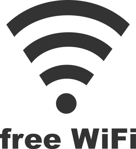 Gratis wi-fi tecken klistermärke vector bild