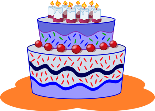 Image de vecteur pour le gâteau anniversaire