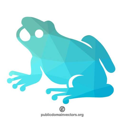 Grenouille de couleur silhouette