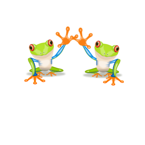 Colorful frogs