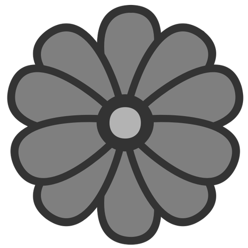 Icono de flores color gris