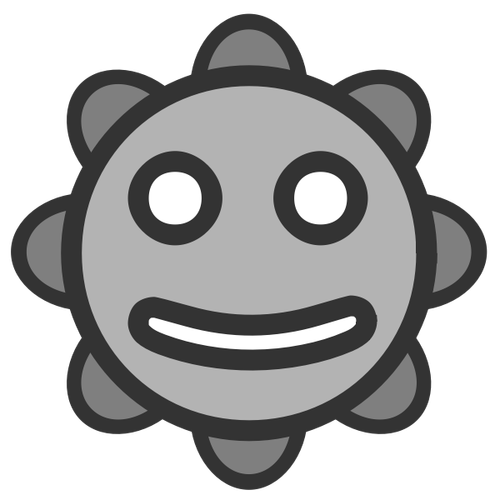 Grijs pictogram emoticon