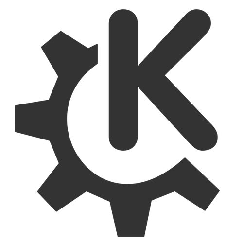 KDE logo illustraties vector