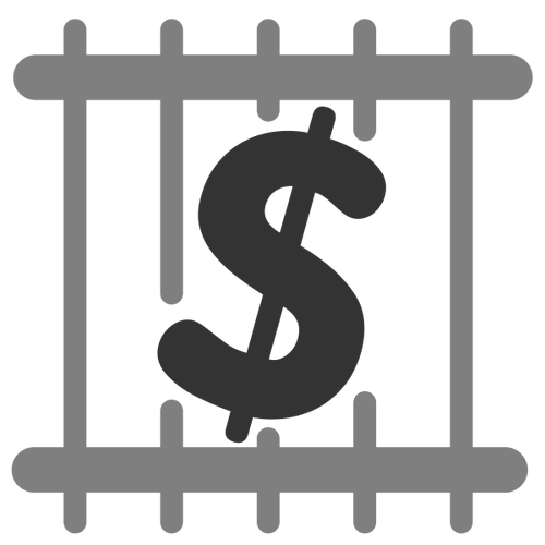 Het symboolpictogram van de dollar