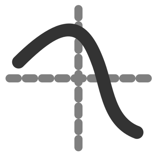 Icona del simbolo del grafico a linee