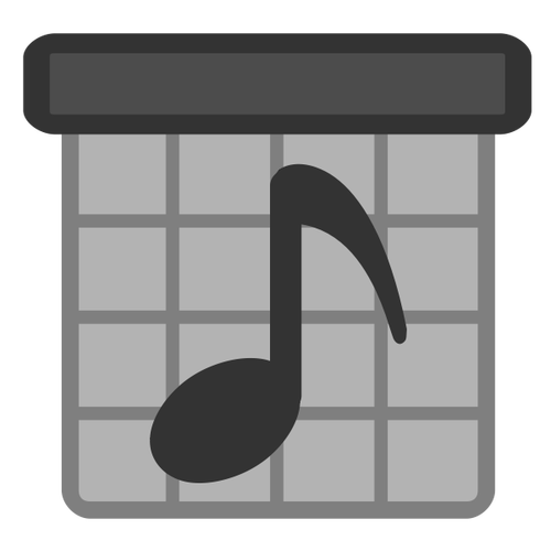 Software muziek pictogram grijze kleur