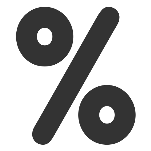 Percentage icon clip art